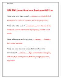 WGU D202 Human Growth and Development OA Exam | Complete Study Guide & Practice Test