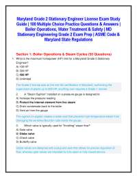 Maryland Grade 2 Stationary Engineer License Exam Study Guide | 100 Multiple Choice Pract