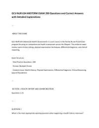 GCU NUR 634 MIDTERM EXAM 200 Questions and Correct Answers with Detailed Explanations