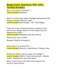 Badge Exam Questions With 100% Verified Answers