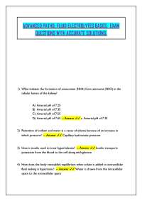 ADVANCED PATHO: FLUID ELECTROLYTES BASES: EXAM QUESTIONS WITH ACCURATE SOLUTIONS.