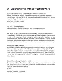 ATCB Exam Prep Questions & Verified Correct Answers 2026 – Complete Study Guide for A+ Suc