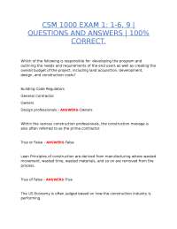 CSM 1000 EXAM 1 (CHAPTERS 1–6, 9) | QUESTIONS AND ANSWERS | 100% CORRECT WITH COMPLETE SOL