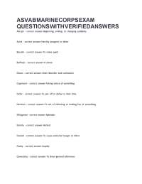 ASVAB Marine Corps Exam Questions 2026 – Verified Correct Answers for Guaranteed Success