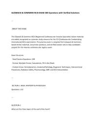 GLOWACKI & SOMMERS RCIS EXAM 200 Questions with Verified Solutions