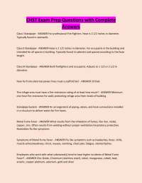 CHST Exam Prep Questions with Complete Answers