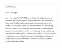 NUR 170 Exam ACTUAL EXAM LATEST UPDATE THIS YEAR QUESTIONS AND DETAILED ANSWERS This high-