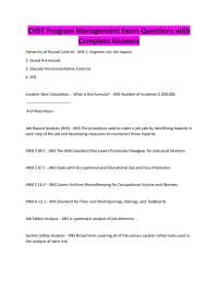 CHST Program Management Exam Questions with Complete Answers