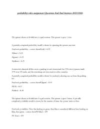 probability rules assignment Questions And And Answers 2025/2026