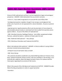 CMAS 465 Exam Review-Questions 100% Correct Solutions