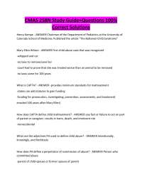 CMAS 258N Study Guide+Questions 100% Correct Solutions
