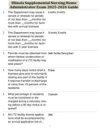 Illinois Supplemental Nursing Home Administrator Exam 2025-2026 Guide