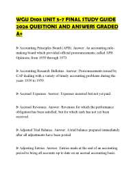 WGU D103 UNIT 5-7 FINAL STUDY GUIDE 2026 QUESTIONS AND ANSWERS GRADED A+