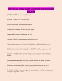 CHST Exam Study Guide Questions with Complete Solution