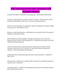 CHST Self-Assessment Exam Questions with Complete Answers