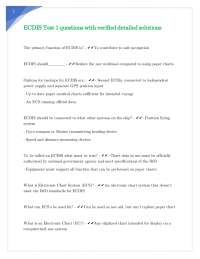 ECDIS Test 1 questions with verified detailed solutions