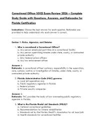 Correctional Officer SOCE Exam Review 2026: Florida Certification Study Guide – UK Edition