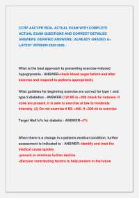 CCRP AACVPR REAL ACTUAL EXAM WITH COMPLETE ACTUAL EXAM QUESTIONS AND CORRECT DETAILED AN