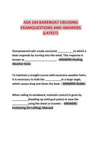 ASA 104 BAREBOAT CRUISING EXAMQUESTIONS AND ANSWERS (LATEST)