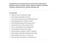 ADVANCED PHTLS 9TH EDITION PRACTICE EXAM: ACTUAL EXAM PRACTICE QUESTIONS AND 100% VERIFIED