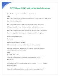 ECDIS Exam 2 (AIS) with verified detailed solutions