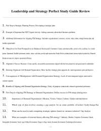 Leadership and Strategy Perfect Study Guide Review