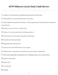 D270 Midterm Garcia Study Guide Review