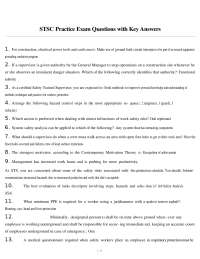 STSC Practice Exam Questions with Key Answers