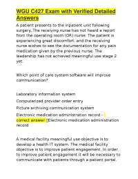 WGU C427 Exam with Verified Detailed Answers