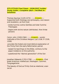 DTS ST5102 Final Exam – 2026/2027 Insider Study Guide | Complete Q&A + Verified A+