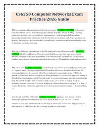 CS6250 Computer Networks Exam Practice 2026 Guide