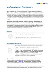 Tecnologia emergentes