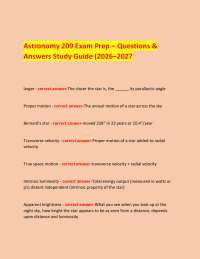 Astronomy 209 Exam Prep – Questions & Answers Study Guide (2026–2027