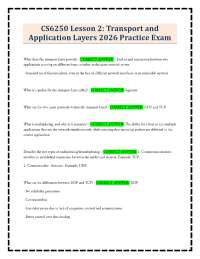 CS6250 Lesson 2: Transport and Application Layers 2026 Practice Exam