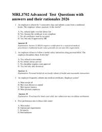 MRL3702 Advanced Test Questions with answers and their rationales 2026