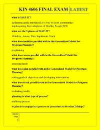 KIN 4606 FINAL EXAM LATEST