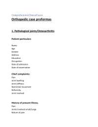 Case presentation formate