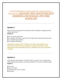 CA-NV AWWA Water Quality Laboratory Analyst Grade 2 – Practice Exam 2025/2026