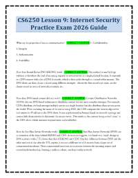 CS6250 Lesson 9: Internet Security Practice Exam 2026 Guide