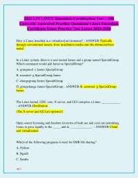 2026 LPI LINUX Essentials Certification Test – 200 Correctly Answered Practice Questions
