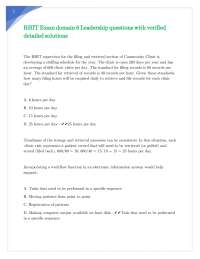 RHIT Exam domain 6 Leadership questions with verified detailed solutions