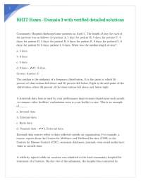 RHIT Exam - Domain 3 with verified detailed solutions