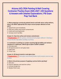 Arizona (AZ) CR34 Painting & Wall Covering Contractor Practice Exam 2026–2027 | 250 Quest