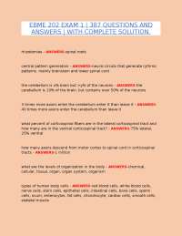 EBME 202 EXAM 1 | 387 QUESTIONS AND ANSWERS | COMPLETE SOLUTIONS INCLUDED