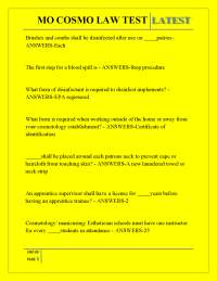 MO COSMO LAW TEST LATEST