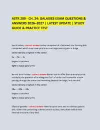 ASTR 209 - CH. 24: GALAXIES EXAM QUESTIONS & ANSWERS 2026–2027 | LATEST UPDATE | STUDY G