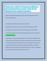 Veterinary Office Procedures Midterm Guaranteed Pass Guide: Real Exam Questions & Expert