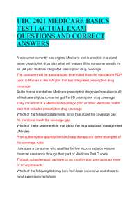UHC 2021 MEDICARE BASICS TEST | ACTUAL EXAM QUESTIONS AND CORRECT ANSWERS
