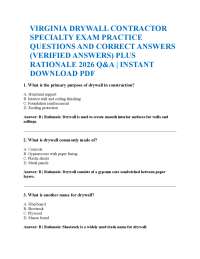 Virginia Drywall Contractor Specialty Exam 2026 – Practice Questions with Verified Answers