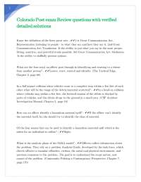 Colorado Post exam Review questions with verified detailed solutions